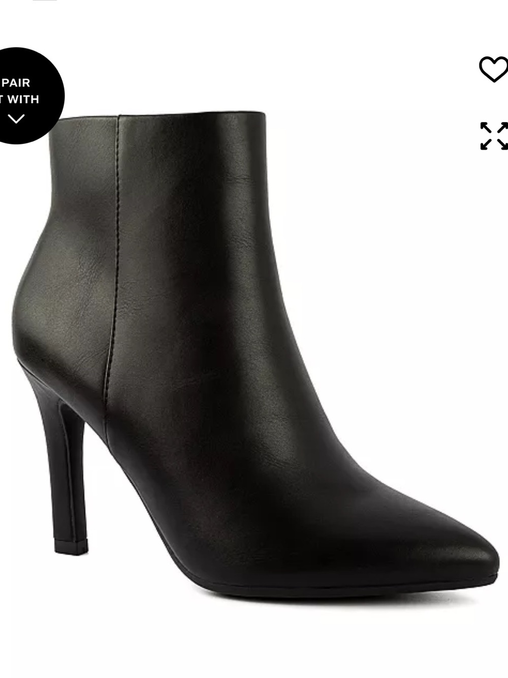 Sugar VECNA Black Pointed Toe Dress Ankle Boots